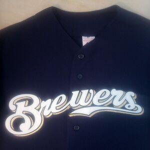 Vintage Majestic Milwaukee Brewers Baseball Jersey